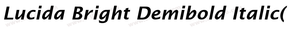 Lucida Bright Demibold Italic(1)字体转换